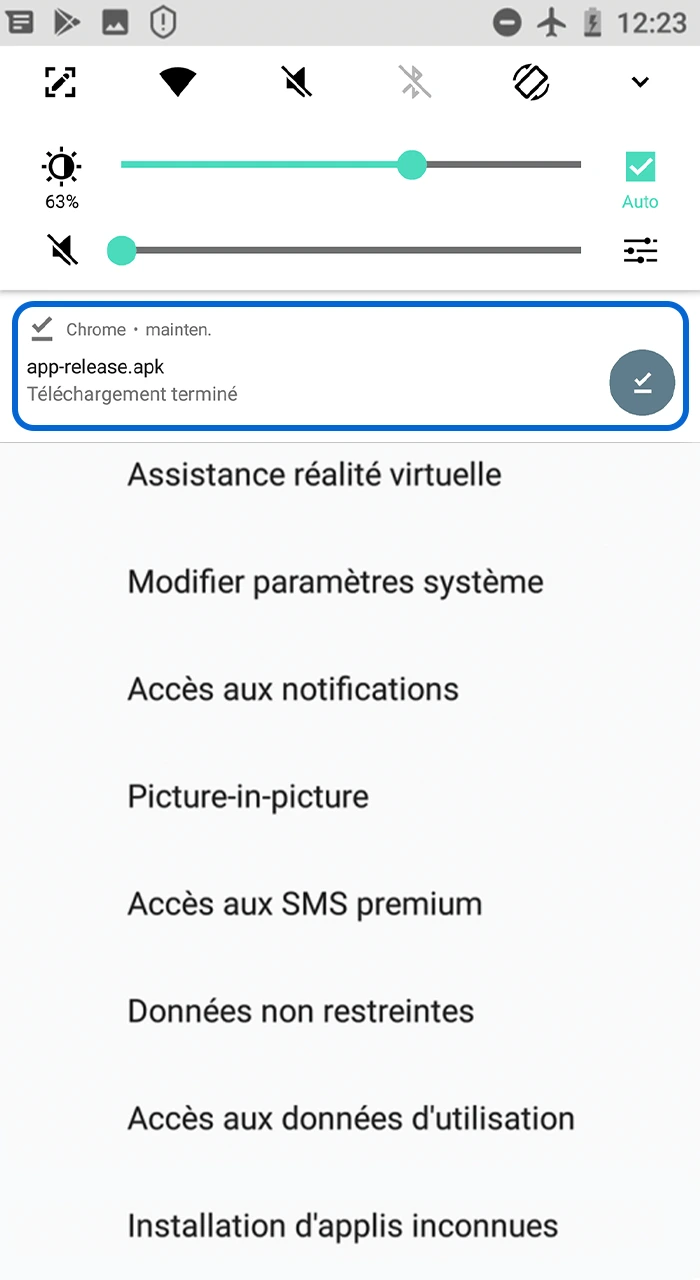 Téléchargez le fichier pour installer l'application 1Win.