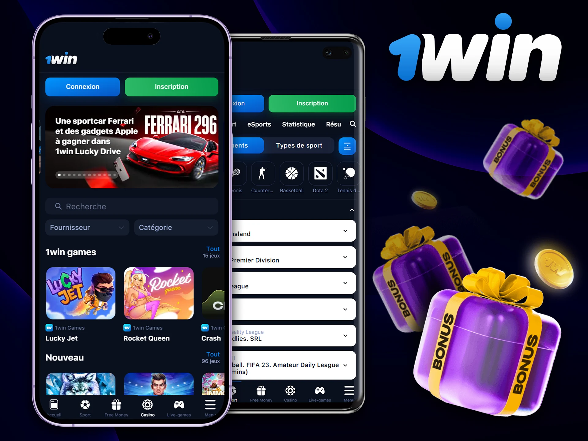 Download the 1Win app for Android and iOS.