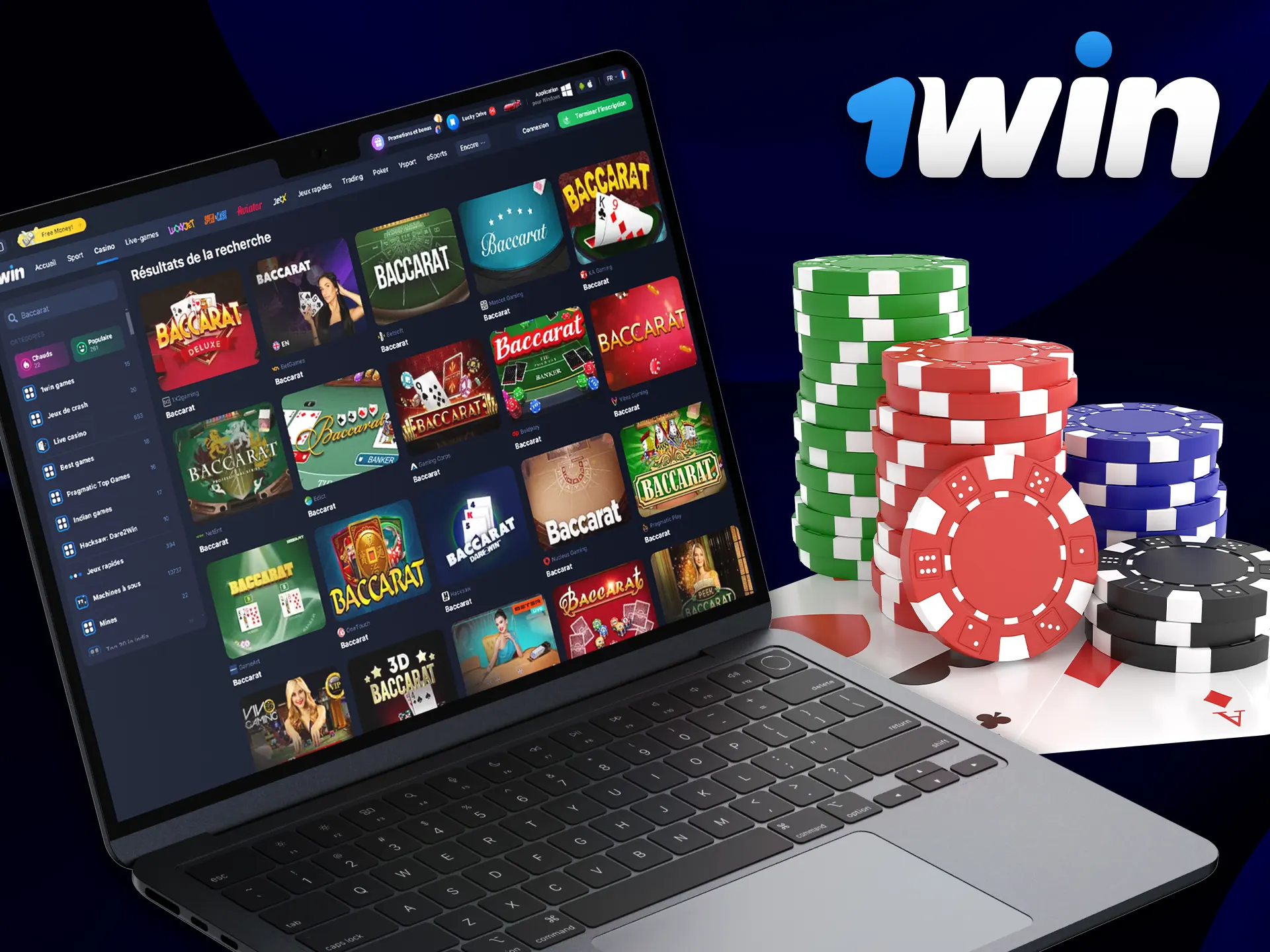 Le jeu de cartes Baccarat vous attend sur 1Win.