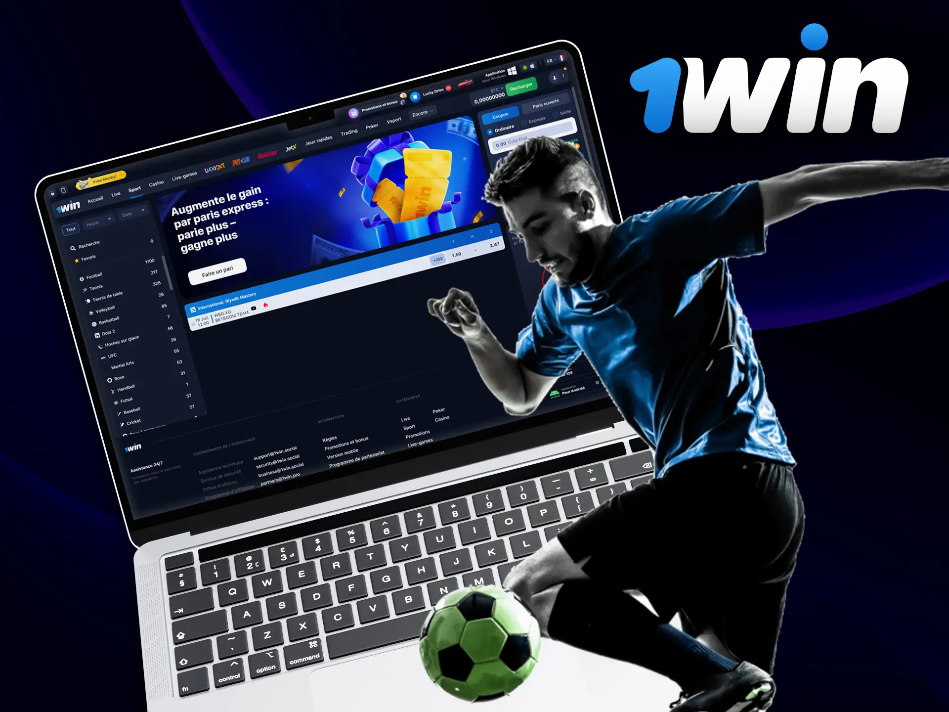 Create your own team in Sport Fantasy 1Win and enjoy the betting.