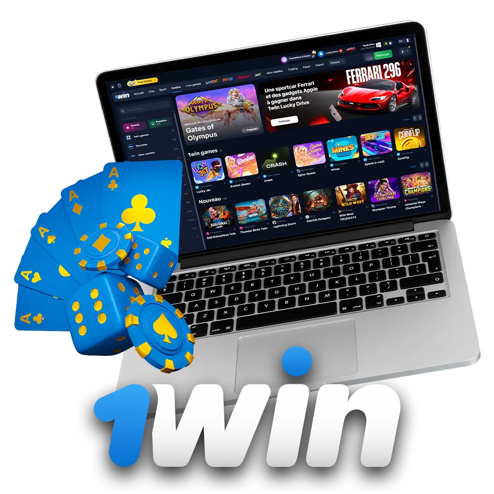 Une large sélection de jeux sur le casino en ligne 1Win au Cameroun.