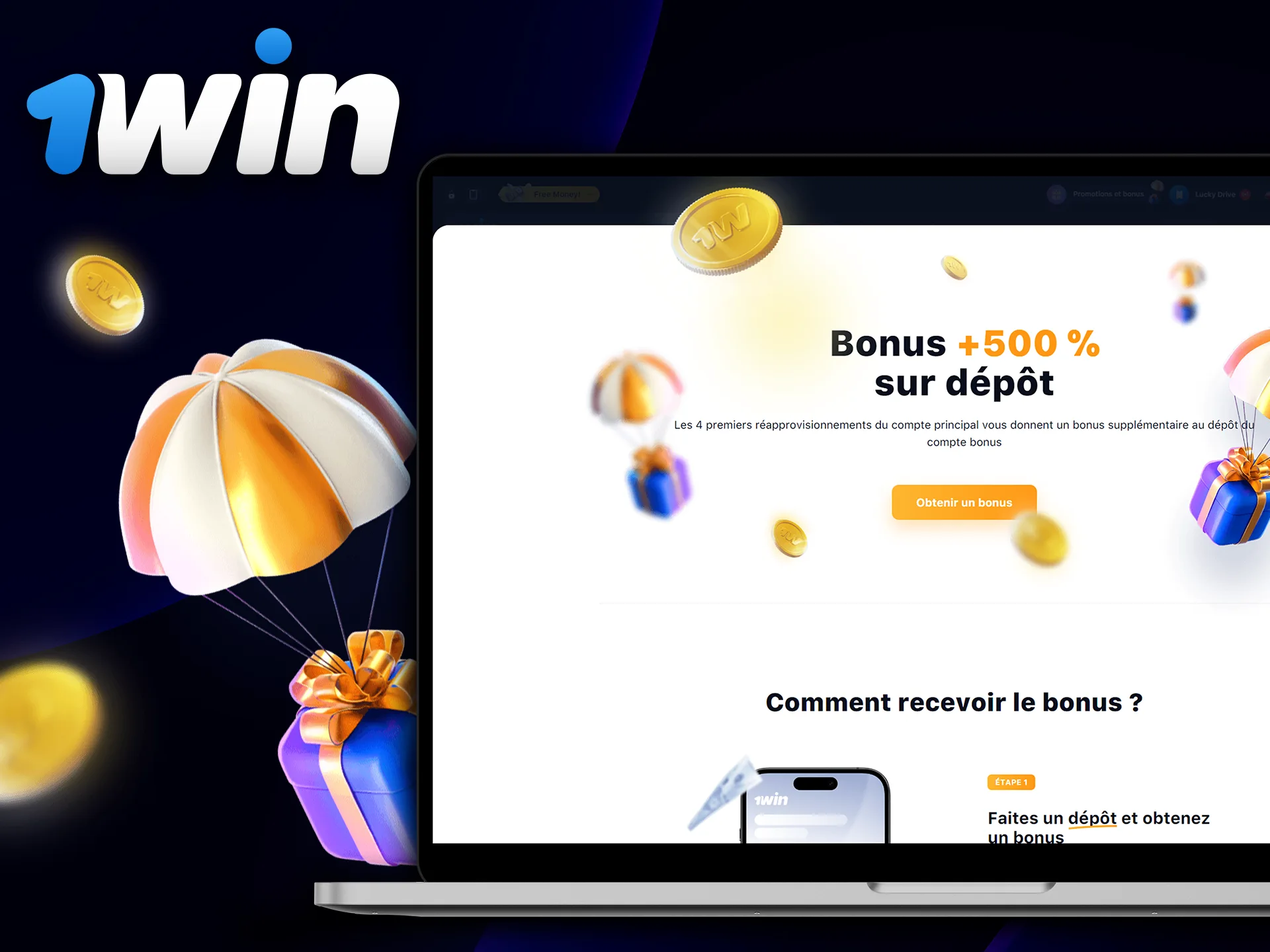 Réclamez votre bonus de bienvenue 1Win dès votre inscription.