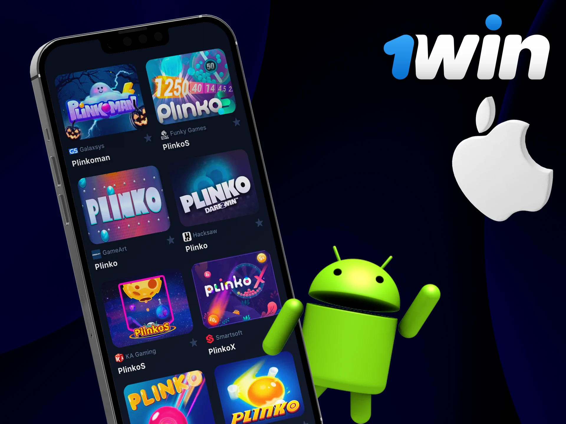 Jouez au Plinko sur votre smartphone grâce à l'application 1Win.