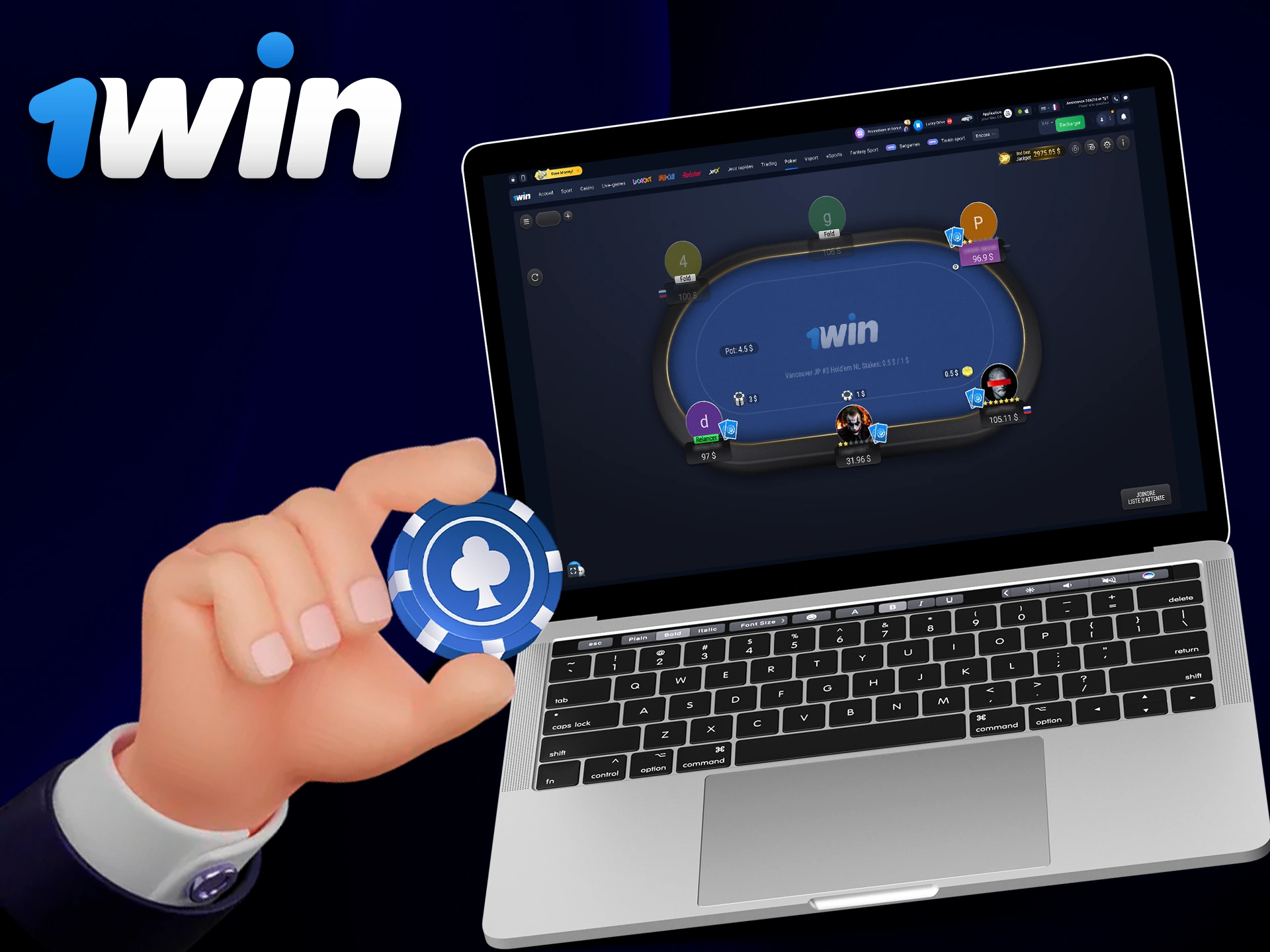 Familiarisez-vous avec la façon de commencer à parier sur le poker chez 1Win.