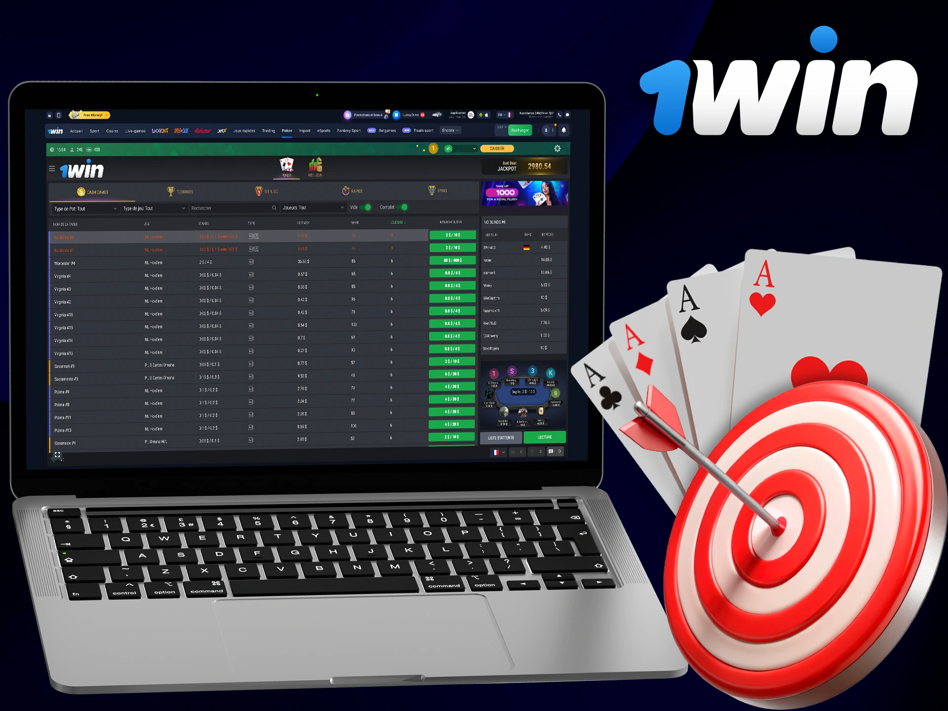 Apprenez des stratégies pour jouer au poker avec 1Win.