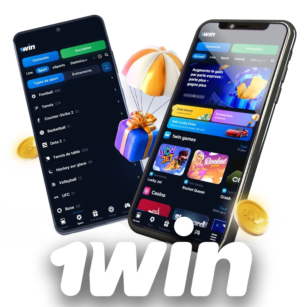 L'application 1Win peut être téléchargée sur Android et iOS.