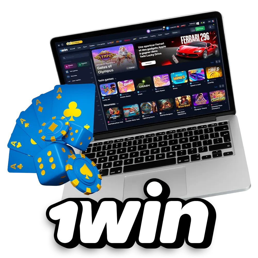 Une large sélection de jeux sur le casino en ligne 1Win au Cameroun.