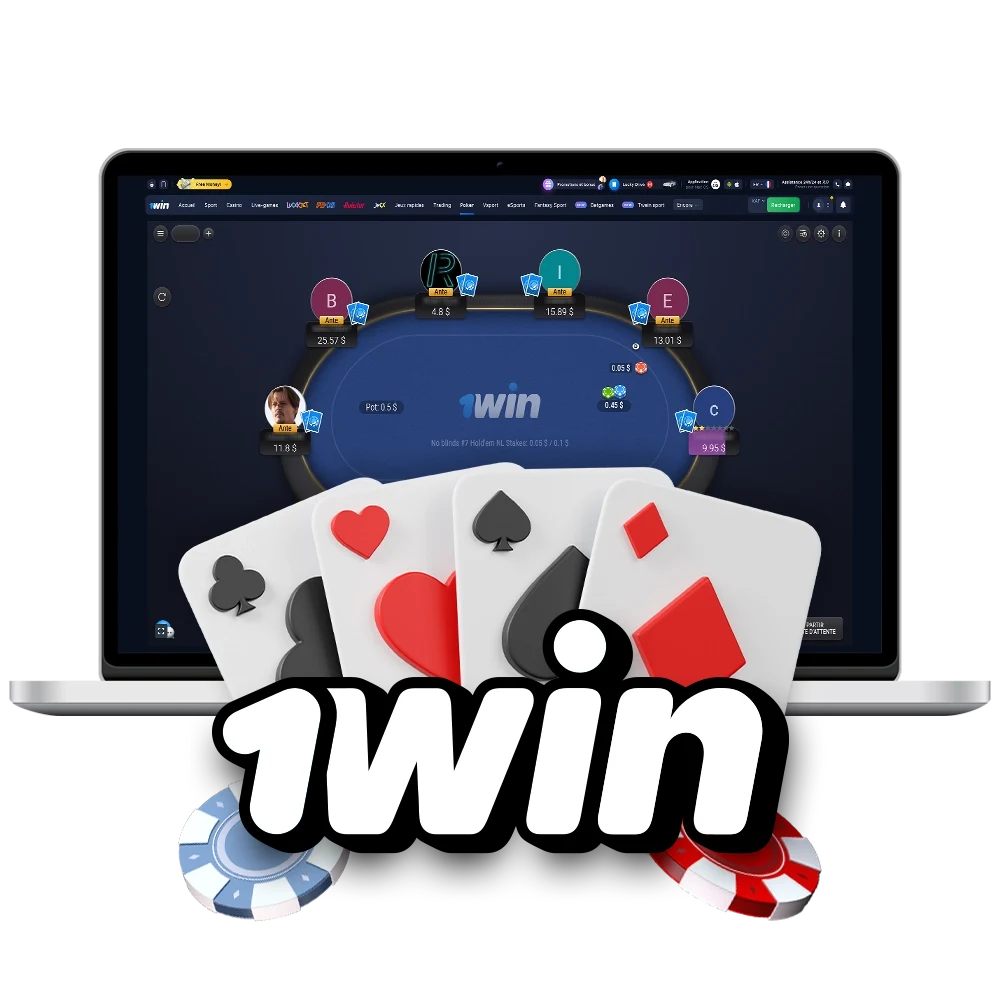 Réunissez les meilleures combinaisons au poker avec 1Win.